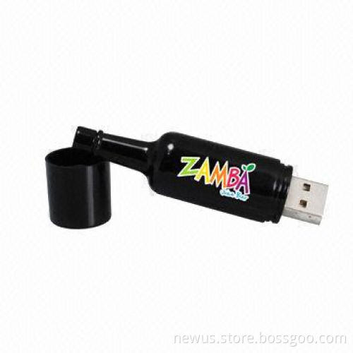 Promotional Bottle-shaped USB Flash Drives, Support Plug-and-play Function